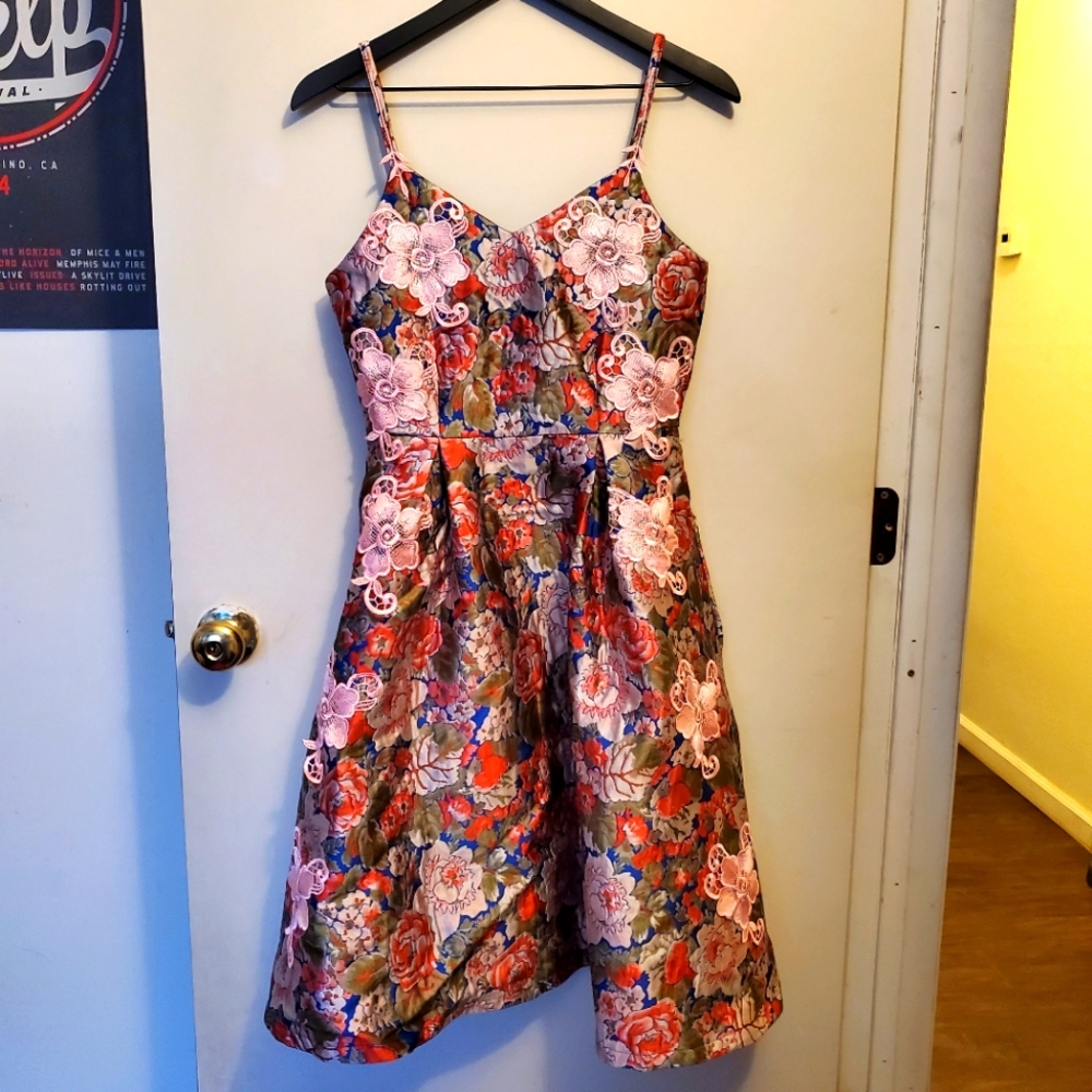 Orange Juice Floral Dress